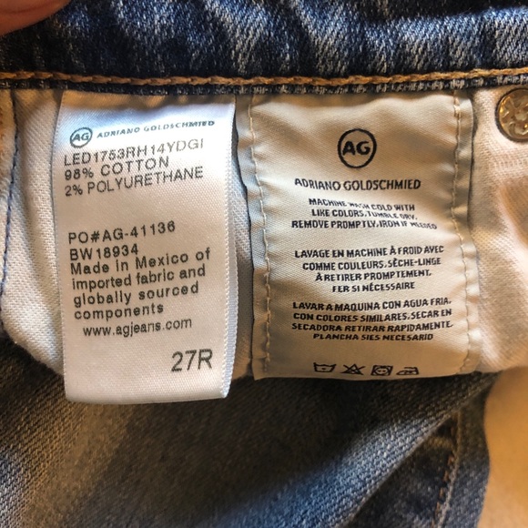 AG Adriano Goldschmied Denim The Isabelle High-Rise Straight Crop size 27 - Picture 12 of 16